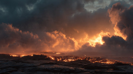 Panoramic view of the mountain valley in the summer
