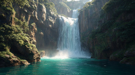 Krka Waterfall in Dalat, Vietnam.