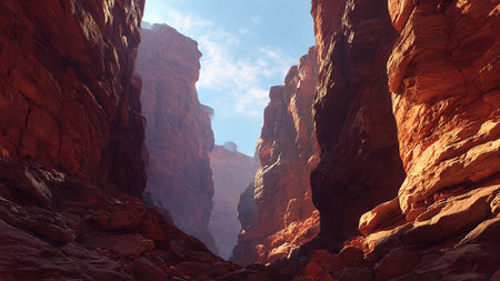 Wadi Rum desert in Jordan, Middle East. 3D renderingの写真素材