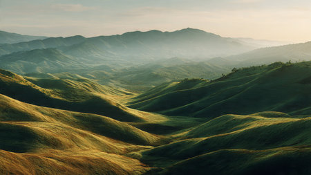 Tropical waterfall in the forest, Thailand. Panorama.の写真素材