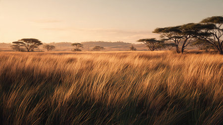 Expressive brushstrokes give texture to the surrounding greenery.の写真素材