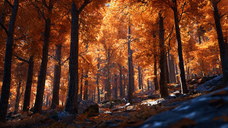 Golden-hour photo of river at sunset.の写真素材