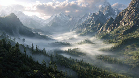 A cool, refreshing palette emphasizes the tropical atmosphere.の写真素材