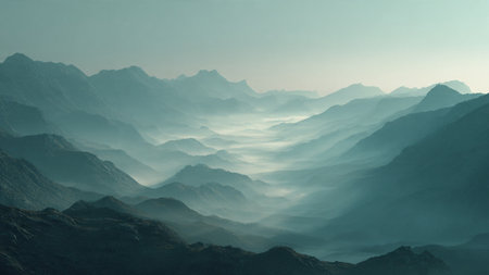 Ferns fill the base with thick, lush greenery.の写真素材