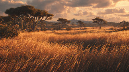 Bold paint splashes form a vertical rainforest scene with mist rising around a dramatic waterfall.の写真素材