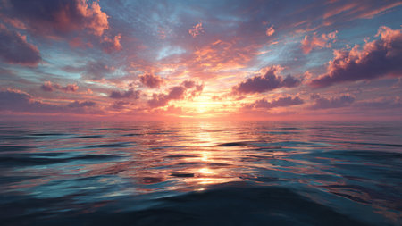 Bright highlights accent the water