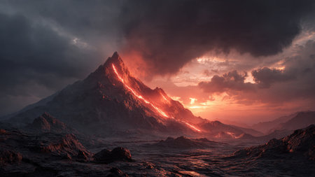 Mountain. 3D illustration.