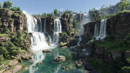 Tad Mok waterfall, Dalat, Vietnam. This is the largest waterfall in Vietnam.