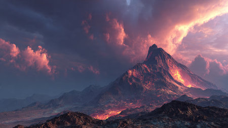 Panorama of mount Matterhorn at sunset