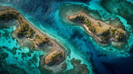 Mist rolling over a quiet forest at dawn.の写真素材