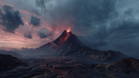 A peaceful forest stream flowing through tall pines.の写真素材
