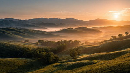 A comfortable American room with beige walls, a vertical frame mockup, evergreen garland, and golden Christmas tree lights.の写真素材