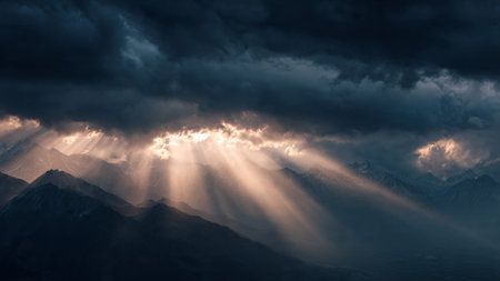 A dramatic cliff overlooking endless blue ocean.の写真素材