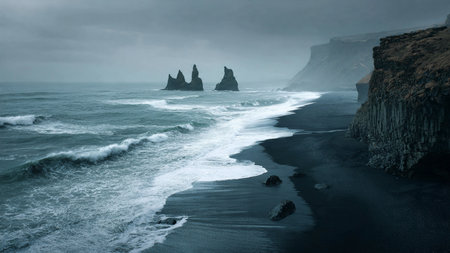 Endless lavender fields stretching beneath a soft pastel sunset.の写真素材
