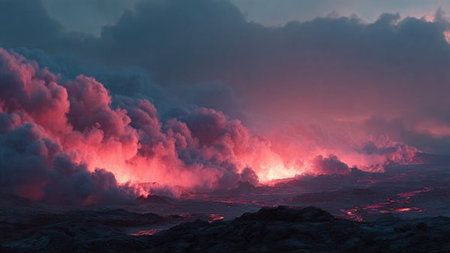 A soft pink sunset melting over distant hills.