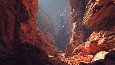 A warm family room featuring a wooden coffee table, holiday toys, books, and a glowing festive tree.の写真素材
