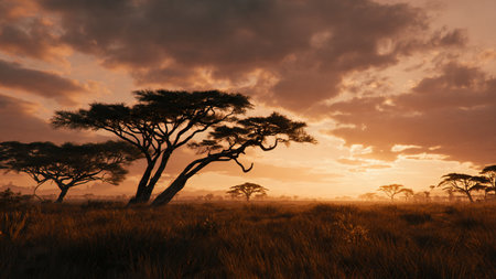 A hidden forest trail carpeted with flowers.の写真素材