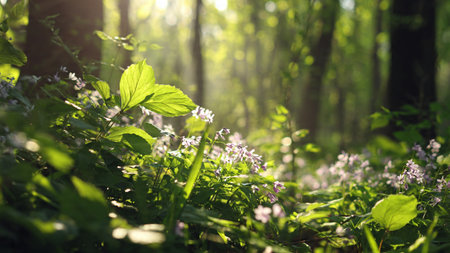 A pristine lake reflecting fluffy white clouds.の写真素材