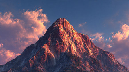 Fog drifting across a tranquil pine forest lake.の写真素材