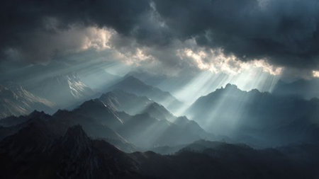 A peaceful countryside lane lined with tall oak trees.の写真素材