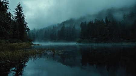 A golden wheat field dancing in the wind beneath a bright blue sky.の写真素材