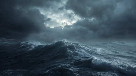 A gentle waterfall cascading down mossy rocks.の写真素材