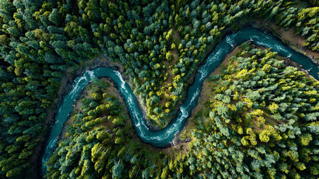 A festive room with beige walls, a vertical mockup, evergreen mantle decoration, and a glowing Christmas tree.の写真素材