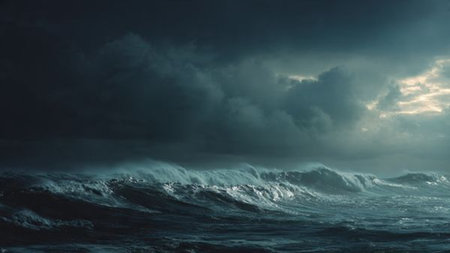 A festive room with beige walls, a vertical mockup, evergreen mantle decoration, and a glowing Christmas tree.の写真素材