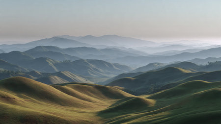 The emerald-covered stones at the base contrast the rushing turquoise waterfall rising toward a radiant overhead canopy.の写真素材
