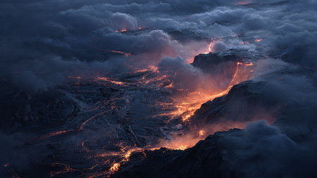 The top canopy explodes with overlapping leaves, while the bottom brims with vibrant moss and plant life.の写真素材