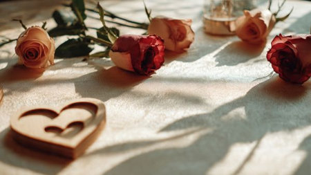 Ferns appear in rich, sharp detail along the base.の写真素材