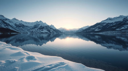 Textured paint strokes intensify the upper canopy, creating contrast against the smooth water stream.の写真素材
