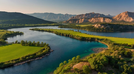 Moss adds vivid green contrast to the aged rocks beneath it.の写真素材