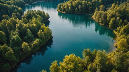 Overlapping leaves cast soft shadows as drifting mist rises beneath them.の写真素材