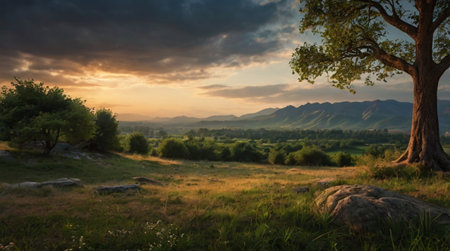 Leaves overlapping at the top form a dense, natural tapestry.の写真素材