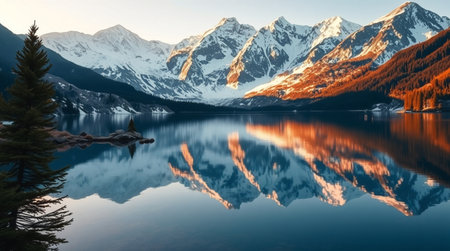 Mossy stones form the earthy base while the waterfall slices vertically upward with bright highlights.の写真素材