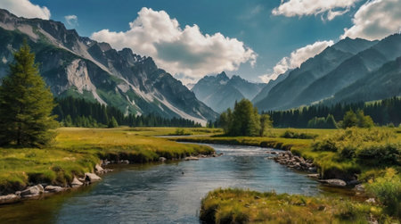 Leaves shimmer in a sunlit mosaic at the top.の写真素材