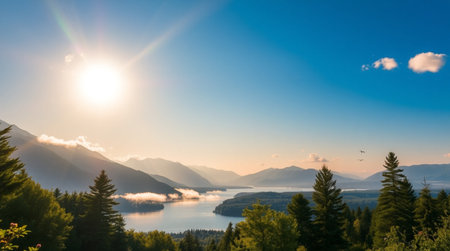 A gentle wave washing over crystal-clear shores.の写真素材