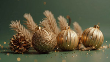 A quiet forest illuminated by golden sunbeams.の写真素材