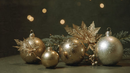 A frozen lake shimmering beneath the northern lights.の写真素材