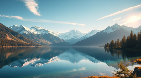 Tall grass swaying softly in a warm summer breeze.の写真素材