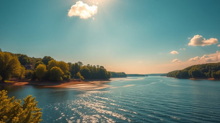 A dramatic cliffside overlooking a deep blue ocean.の写真素材