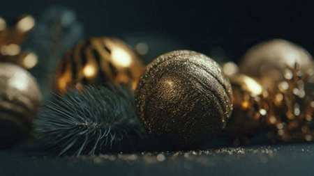 The treetop canopy is rendered with overlapping greens, giving depth above the rising waterfall mist.の写真素材