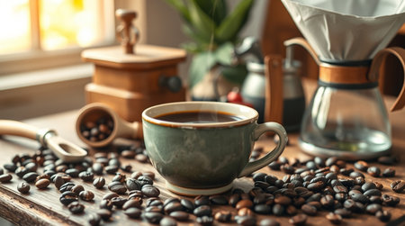 Calm rolling clouds above a peaceful countryside.の写真素材