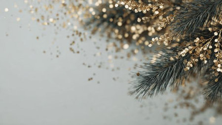 A serene bamboo forest glowing with soft filtered light.の写真素材