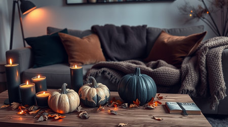 The lower moss and ferns create a dense carpet, accented by the cool tones of the waterfallの写真素材