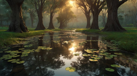 A peaceful cove where small waves lap gently against rocks.の写真素材
