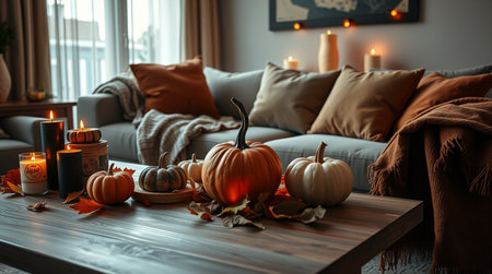 The top frame erupts with painterly foliage as soft mist from the waterfall rises gently.の写真素材