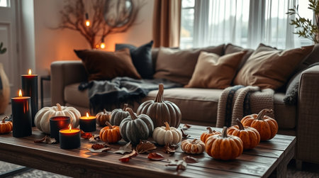 Brushstrokes intensify as the foliage thickens near the canopy top, catching hints of light.の写真素材