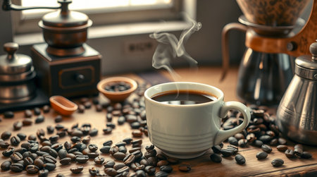 A crystal river winding through colorful autumn forests.の写真素材